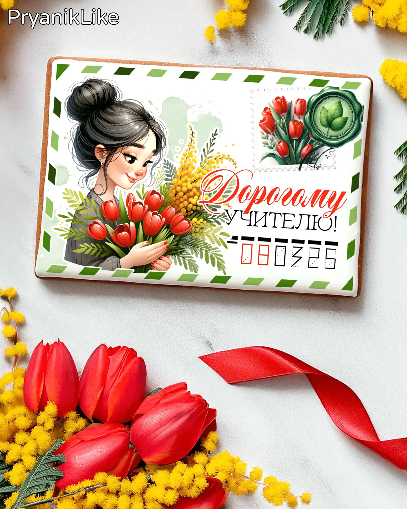 NEW Пряник Письмо учителю (10-15 см.)